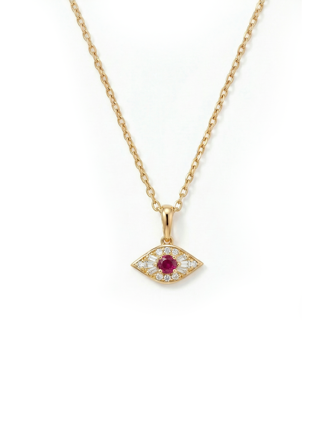 Ruby Evil Eye Pendant